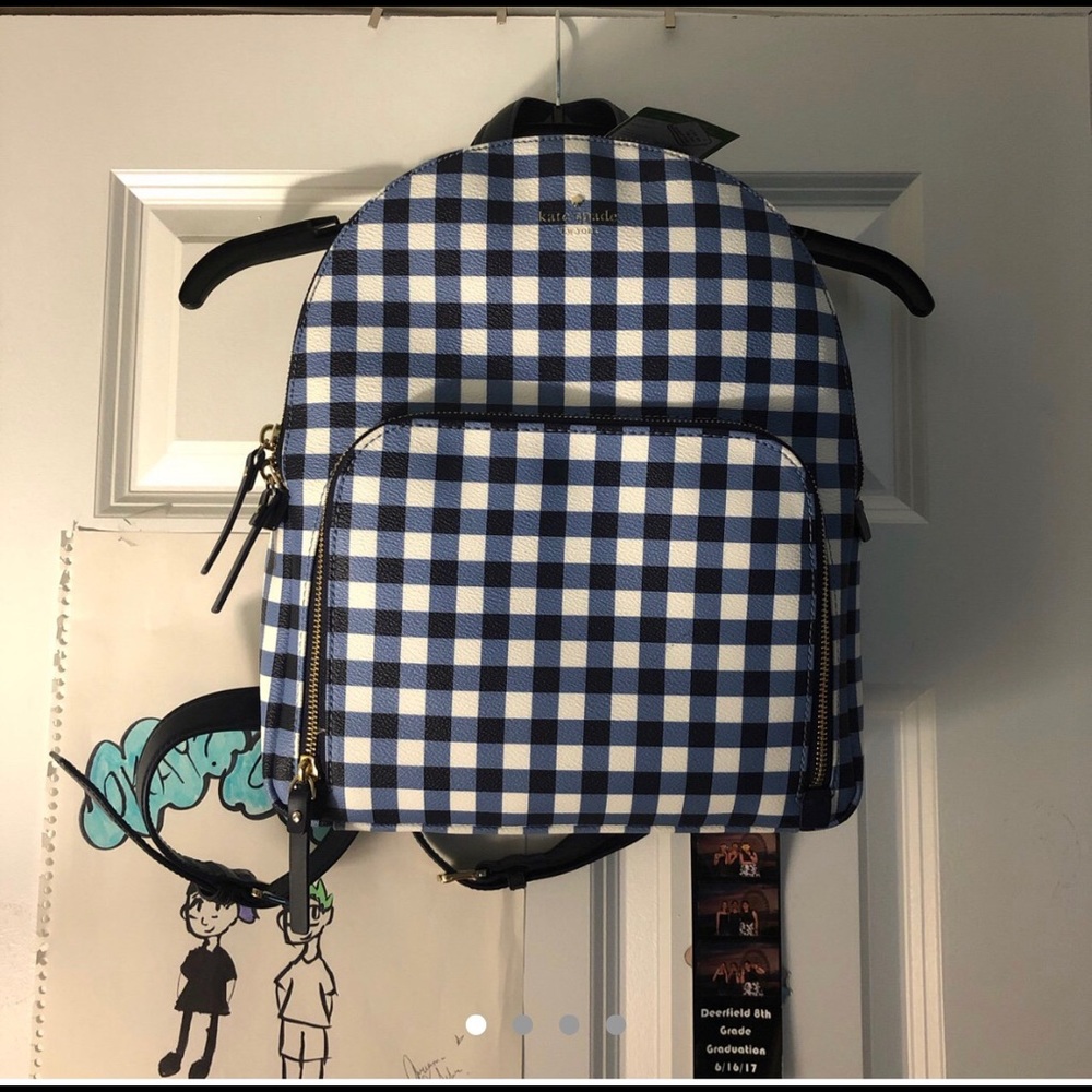 Limited Kate Spade NWT gingham backpack!